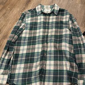 Zara Green and Gray Plaid Men's Shirt